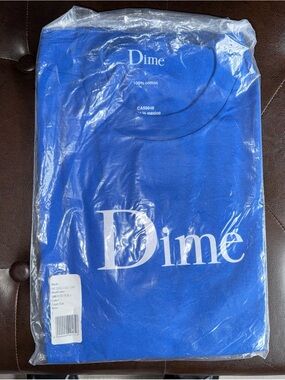 Dime mtl Montreal skateboard tee Royal Blue classic Logo t Shirt box supreme huf